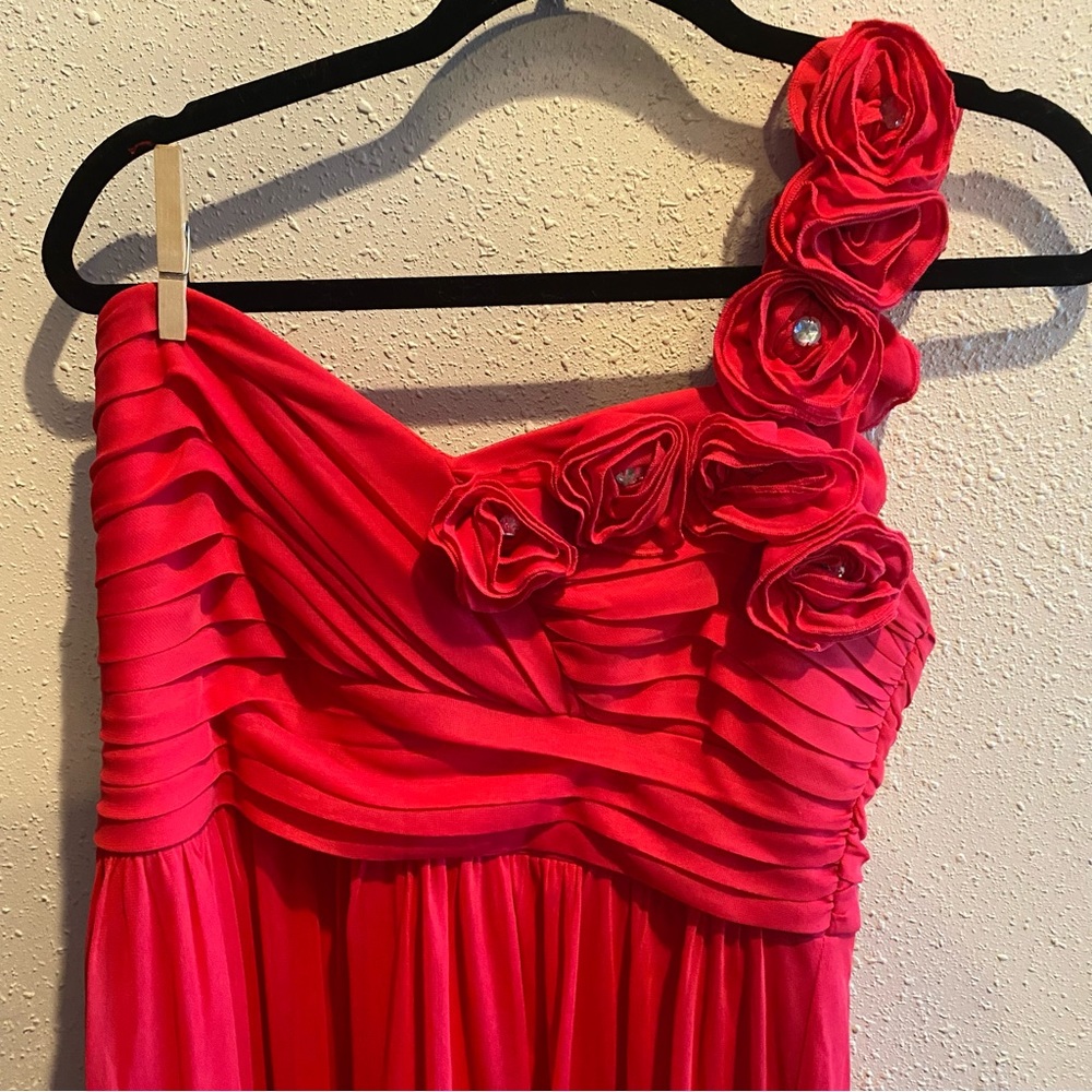 Coral One Shoulder Gown
